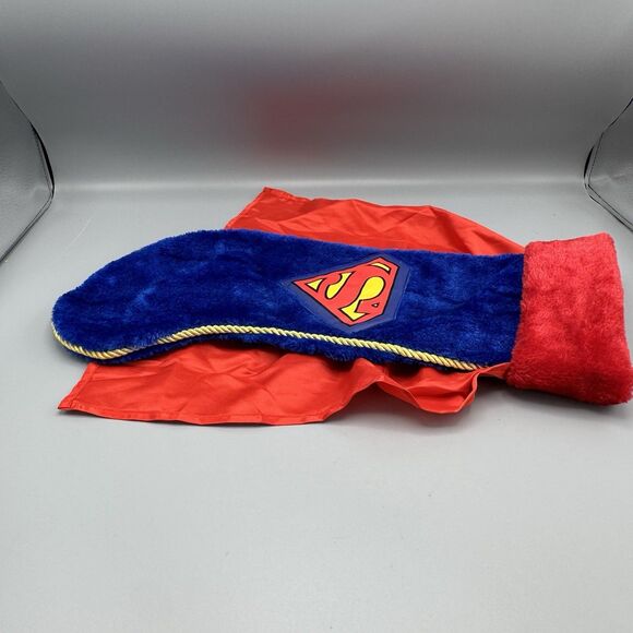 Kurt Alder TM DC Comics Superman Plush Like Fabric Cape Christmas Stocking 16" L - Picture 6 of 14